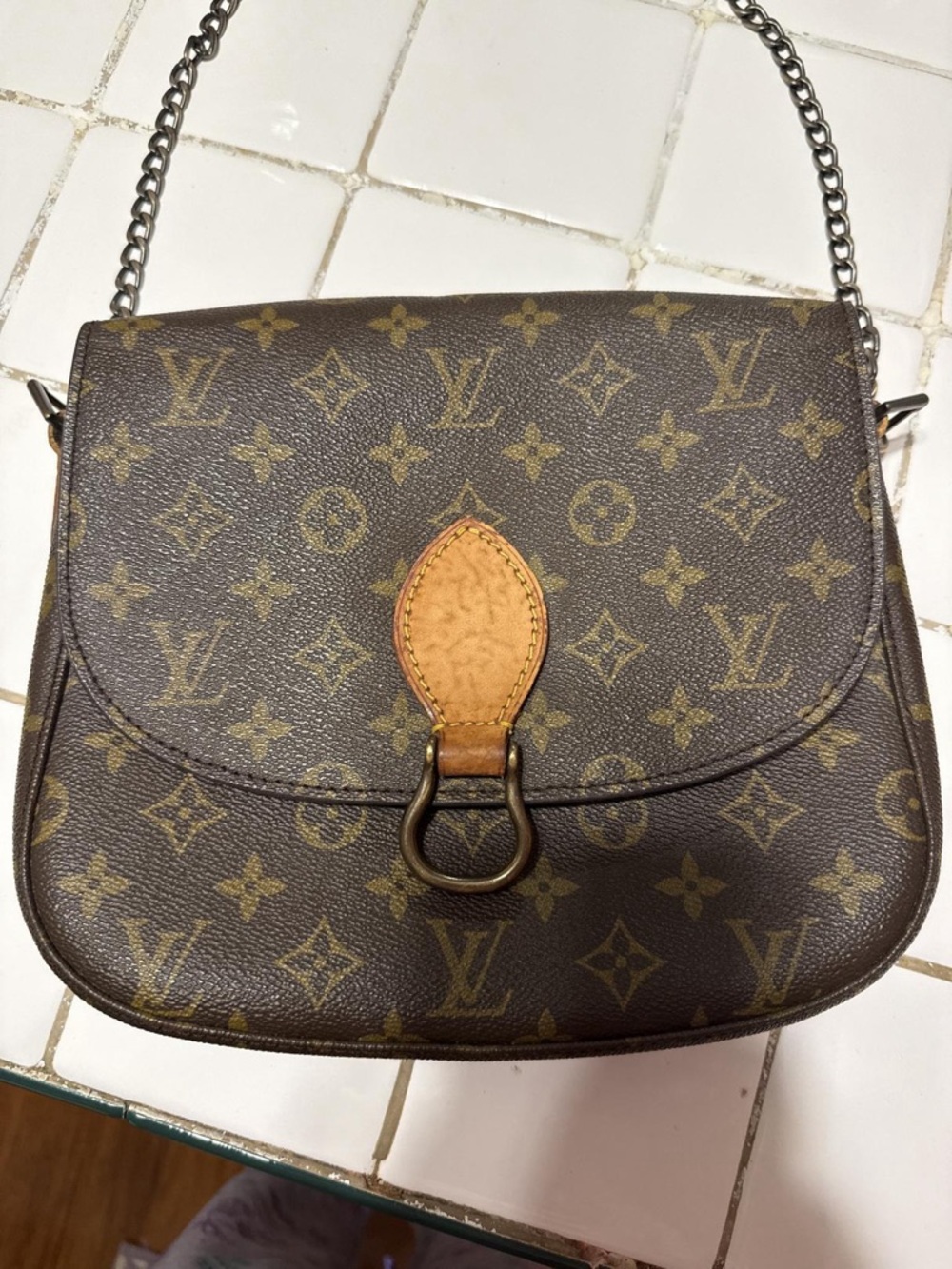 Vintage 1970s Louis Vuitton Brown Monogram Saint Cloud GM